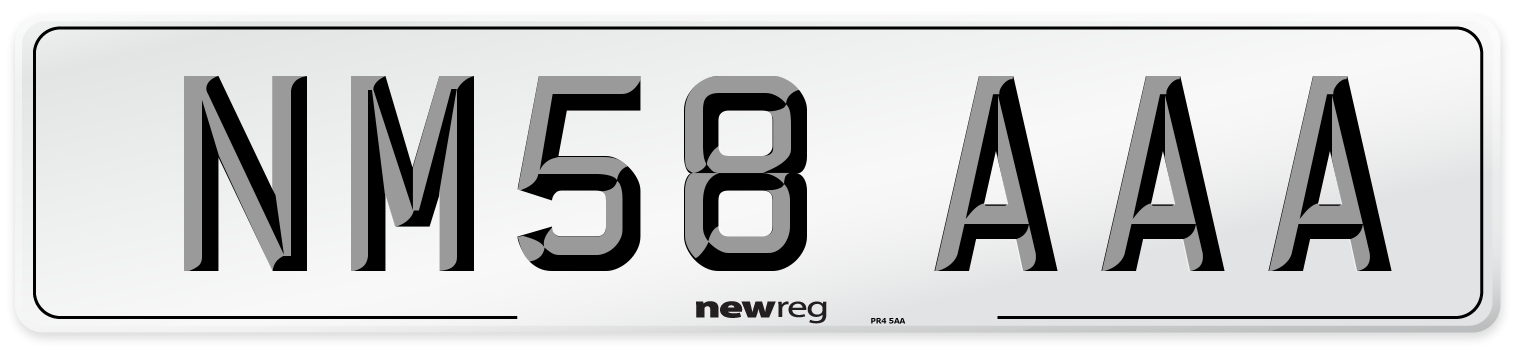 NM58 AAA Number Plate from New Reg